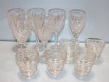 Set of Six Wine Glasses & Five Sherberts