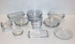 Set of Ice Blue Depression Glass Bowls, Pie Dishes & Covered Dishes