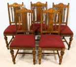 Five Depression Era Dining chairs