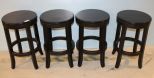 Four Painted Black Stools