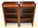 Pair of Open Front Small Bookcase with Two Shelves