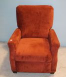 Recliner with Rust Colored Upholstery