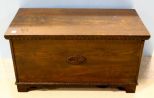 Small Lift Lid Walnut Blanket Box