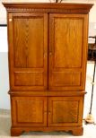 Oak Double Door Entertainment Cabinet