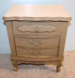 Three Drawer Queen Anne Nightstand