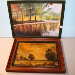 Primitive Landscape Painting & Landscape Painting with Cows