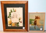 Watercolor or Print of Child with Dog by Nell Moore & Print of Victorian Child