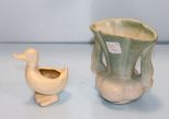 Niloak Vase & Niloak Goose