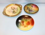 Three Handpainted Plates