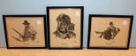 Three John Wayne Limited Edition Prints by Ron Adair