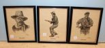 Three John Wayne Limited Edition Prints by Ron Adair
