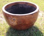 Terra Cotta Planter with Flur de Lis Design