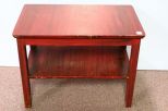 Painted Red Table