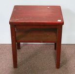 Painted Red Table