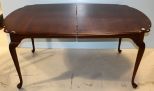 Mahogany Queen Ann Style Oval Dining Table