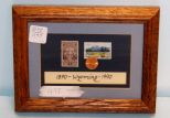 Framed Commemorative Wyoming Stamp 1880-1990 with Penny