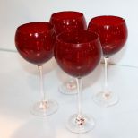 Lenox Ruby Holiday Stemware & Group of Miscellaneous Porcelain Butter Pads
