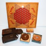 Old Kodak Camera in Case, 2 Dartmouth Tapes & Chinese Checkers