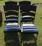 Four Wrought Iron Black Chairs