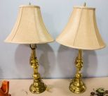 Pair of Brass Table Lamps