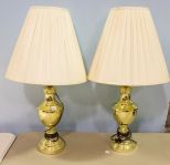 Two Brass Table Lamps