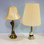 Two Brass Table Lamps