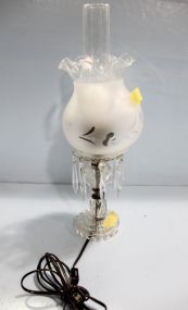 Glass Lamp with Frosted Etched Shade