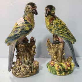 Two Porcelain Handpainted Birds