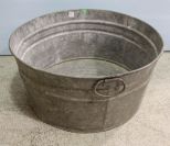 Large Galvanized Washtub