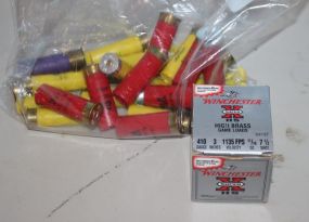 Winchester High Brass 410 Shells and Assortment of Shotgun Shells