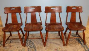 Set of Four Vintage Maple Side Chairs