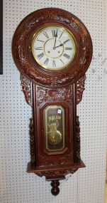 Hand Carved Regular Wall Clock