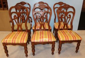Set of Six Caved Dining Chairs