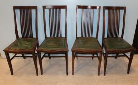 Set of Four Edwardian Side Chairs with String Inlay