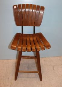 Vintage Oak Bar Stool