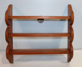 Vintage Three Shelf Wall Rack