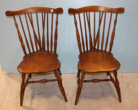 Pair Heywood Wakefield Maple Windsor Style Side Chairs