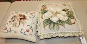 Two Needlepoint Pillows