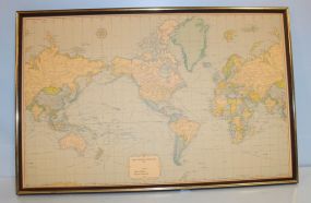 Framed National Geographic Map