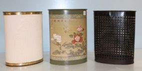 Three Vintage Trash Cans