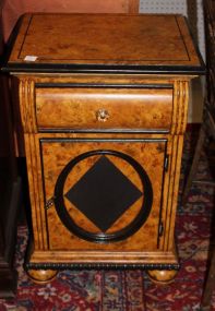 Black Stenciled Nightstand