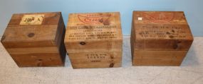 Three Wood Bordeoux Boxes