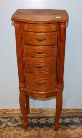 Contemporary Oak Jewelry Cabinet