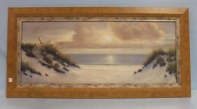 Art Canvas Oil Painting of Beach Scene