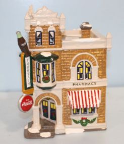 Coca-Cola Corner Drug Store from Snow Village