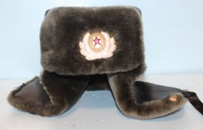 Russian Fur and Leather Cap