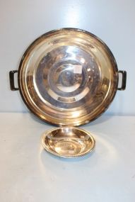 Silverplate Footed Bowl, and Dish