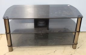 Three Glass Shelf Tv Stand