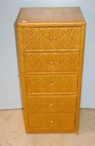 Vintage Cloth Covered Chest of Drawers