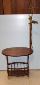 Table with Lamp Attached